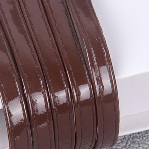 Flaches PU-Lederband, doppelseitig, für Bastelarbeiten, Kaffee, 8 mm x 5 m von Aoktorkit