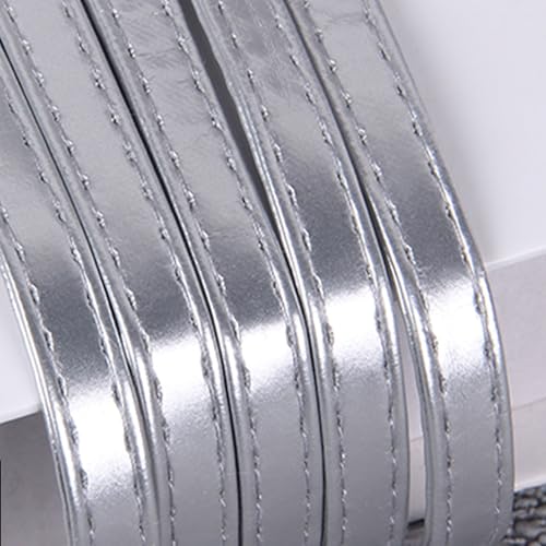 Flaches PU-Lederband, doppelseitig, für Bastelarbeiten, silberfarben, 8 mm x 5 m Flaches PU-Lederband, doppelseitig, für Bastelarbeiten, silberfarben, 8 mm x 5 m von Aoktorkit