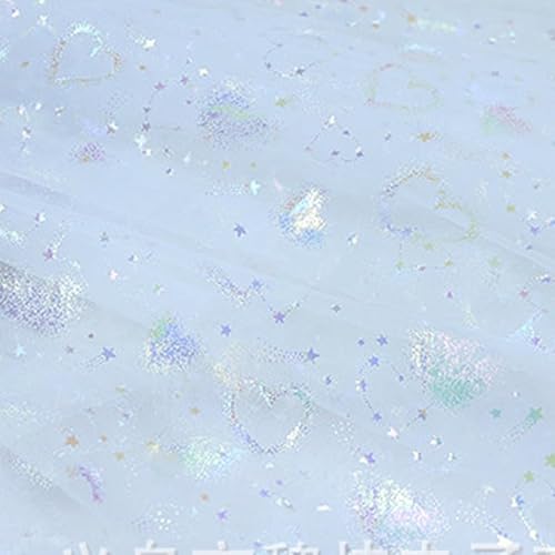 Glitzernetzrolle, 1,5 m x 1 m, weißer Glitzer, dekorative Tüllrolle, Netzstoff für Bastelarbeiten, Geschenkverpackungen Glitzernetzrolle, 1,5 m x 1 m, weißer Glitzer, dekorative Tüllrolle, Netzstoff für Bastelarbeiten, Geschenkverpackungen von Aoktorkit