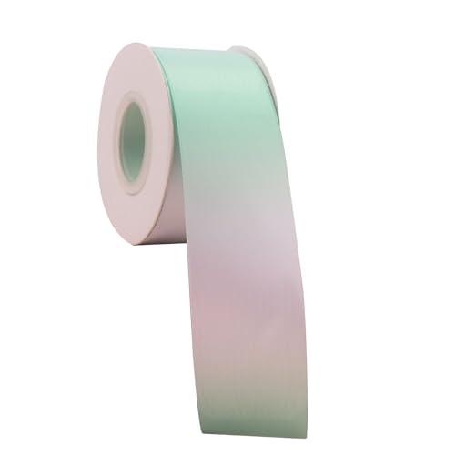 Hellgrünes Dekoband mit Farbverlauf, doppelseitig, Satinband für Bastelarbeiten, Geschenkverpackungen, 4 cm x 20 Meter Hellgrünes Dekoband mit Farbverlauf, doppelseitig, Satinband für Bastelarbeiten, Geschenkverpackungen, 4 cm x 20 Meter von Aoktorkit