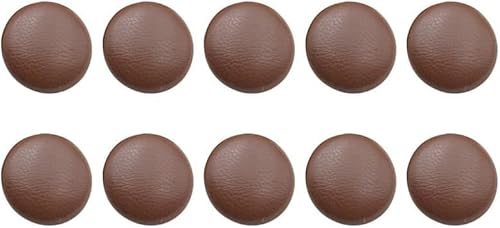 Knöpfe mit Kunstlederbezug, runde Knöpfe mit Schaft, für Kleidung, Nähen, DIY-Projekte, Kaffee, 28 mm, 10 Stück von Aoktorkit
