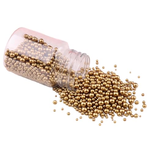 Kunststoff-Imitationsperlen in mattem Gold, rund, lose Perlen zum Basteln, Vasenfüller, Dekoration, 3–8 mm, 500 Stück Kunststoff-Imitationsperlen in mattem Gold, rund, lose Perlen zum Basteln, Vasenfüller, Dekoration, 3–8 mm, 500 Stück von Aoktorkit