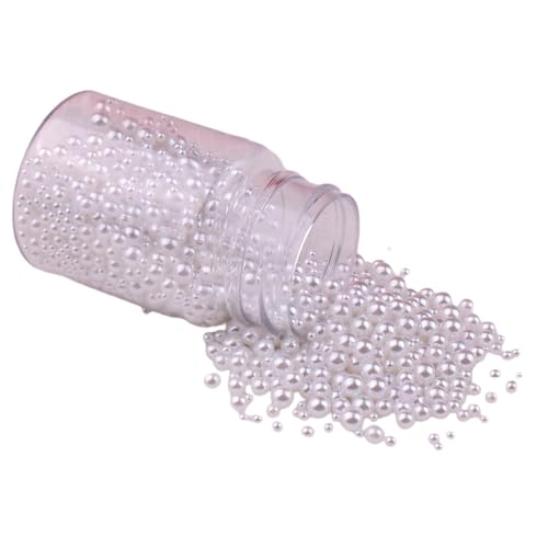Kunststoffperlen, Kunstperlen, rund, lose Perlen, zum Basteln, Vasenfüller, Dekoration, 3–8 mm, Weiß, 500 Stück Kunststoffperlen, Kunstperlen, rund, lose Perlen, zum Basteln, Vasenfüller, Dekoration, 3–8 mm, Weiß, 500 Stück von Aoktorkit