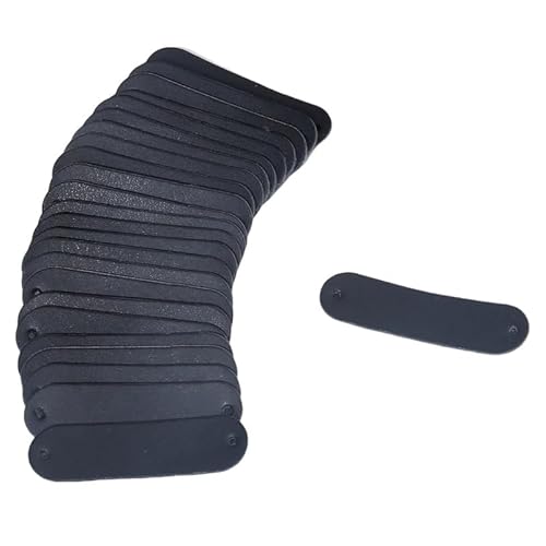 Leder-Etiketten, blanko, 4,5 x 1,2 cm, geprägtes PU-Leder, für Kleidung, Hüte, Jeans, Taschen, Geldbörsen, Dekoration, Schwarz, 50 Stück Leder-Etiketten, blanko, 4,5 x 1,2 cm, geprägtes PU-Leder, für Kleidung, Hüte, Jeans, Taschen, Geldbörsen, Dekoration, Schwarz, 50 Stück von Aoktorkit