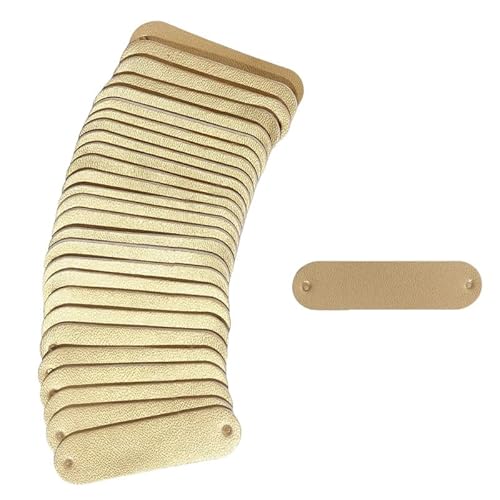 Leder-Etiketten, blanko, 4,5 x 1,2 cm, zum Nähen, für Kleidung, Hüte, Jeans, Taschen, Geldbörsen, Dekoration, Gelb, 50 Stück Leder-Etiketten, blanko, 4,5 x 1,2 cm, zum Nähen, für Kleidung, Hüte, Jeans, Taschen, Geldbörsen, Dekoration, Gelb, 50 Stück von Aoktorkit