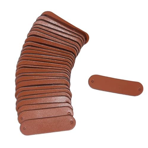Leder-Etiketten, braun, blanko, 4,5 x 1,2 cm, zum Nähen, für Kleidung, Hüte, Jeans, Taschen, Geldbörsen, Dekoration, 50 Stück Leder-Etiketten, braun, blanko, 4,5 x 1,2 cm, zum Nähen, für Kleidung, Hüte, Jeans, Taschen, Geldbörsen, Dekoration, 50 Stück von Aoktorkit