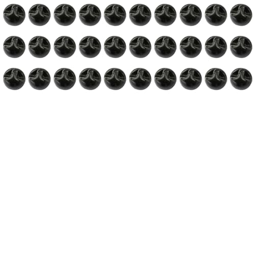 Nähknöpfe aus Kunstharz, 10 mm, runde Dekoknöpfe für Kleidung, Nähen, DIY-Projekte, Schwarz, 30 Stück von Aoktorkit