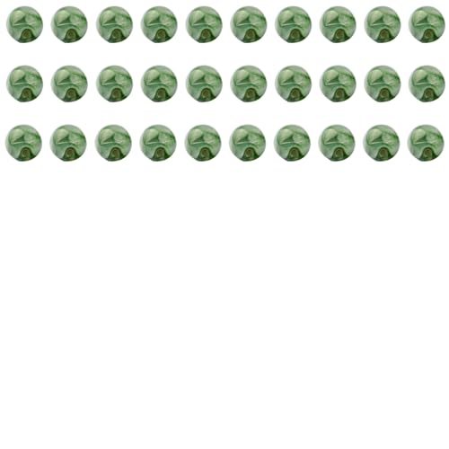 Nähknöpfe aus Kunstharz, rund, 10 mm, 30 Stück, für Kleidung, Nähen, DIY-Projekte, Dunkelgrün von Aoktorkit