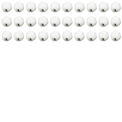 Nähknöpfe aus Kunstharz, rund, 10 mm, für Kleidung, Nähen, Basteln, Weiß, 30 Stück von Aoktorkit