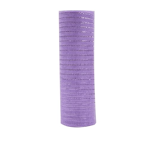 PP-Glitzer-Netzrolle, Metallfolien-Netzband, Glitzer-Tüll-Stoffrolle für Bastelarbeiten, Geschenkverpackungen, 26 cm x 9,1 m, Hellviolett PP-Glitzer-Netzrolle, Metallfolien-Netzband, Glitzer-Tüll-Stoffrolle für Bastelarbeiten, Geschenkverpackungen, 26 cm x 9,1 m, Hellviolett von Aoktorkit