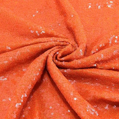 Pailletten-Mesh-Stoff, 50 cm, orangefarbener Polsterstoff mit Pailletten, 1,3 m, glitzernd, glitzernd, für Glitzerkleidung, DIY-Dekoration Pailletten-Mesh-Stoff, 50 cm, orangefarbener Polsterstoff mit Pailletten, 1,3 m, glitzernd, glitzernd, für Glitzerkleidung, DIY-Dekoration von Aoktorkit