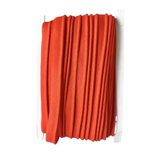 Paspelband aus Polyester, 18 m, 1,2 cm breit, für Kantennähen, Basteln, Binden, Rot-Orange von Aoktorkit