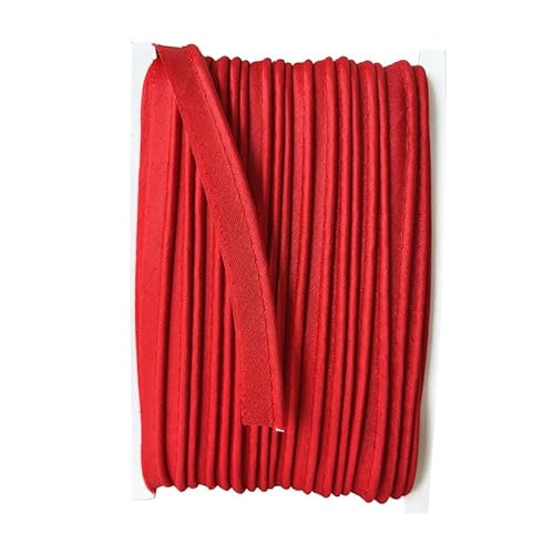 Paspelband aus Polyester, 18 m, 1,2 cm breit, für Kantennähen, Basteln, Binden, Rot von Aoktorkit