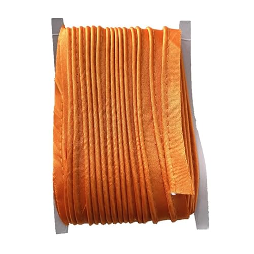 Paspelband aus Polyester, 18 m, Orange, 1,2 cm breit, für Kantennähen, Basteln, Bindung von Aoktorkit