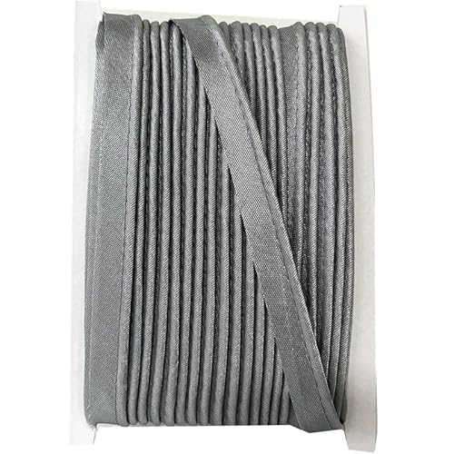 Paspelband aus Polyester, 18 m, dunkelgrau, 1,2 cm breit, für Kantennähen, Basteln, Bindung von Aoktorkit