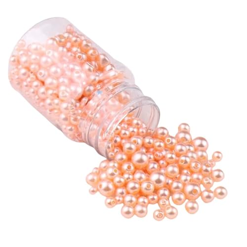 Perlen zum Basteln, rund, für Armbänder, Halsketten, Dekoration, 3–8 mm, Orange, 520 Stück von Aoktorkit