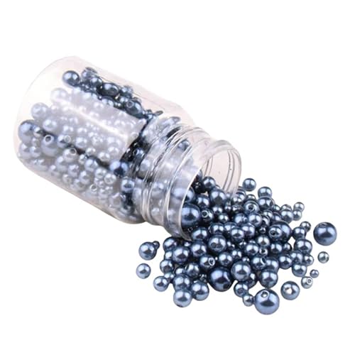 Perlen zum Basteln, rund, für Armbänder, Halsketten, Dekoration, 3–8 mm, Tintenblau, 520 Stück von Aoktorkit