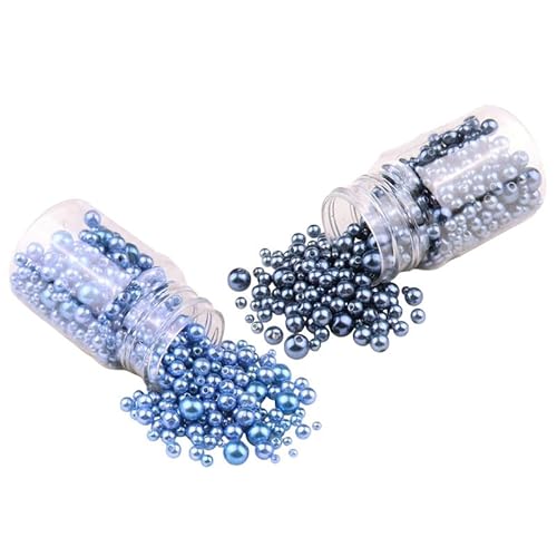 Perlen zum Basteln, runde lose Perlen für Armbänder, Halsketten, Dekoration, 3–8 mm, Denimblau und Tintenblau, 2 Flaschen, 1040 Stück Perlen zum Basteln, runde lose Perlen für Armbänder, Halsketten, Dekoration, 3–8 mm, Denimblau und Tintenblau, 2 Flaschen, 1040 Stück von Aoktorkit