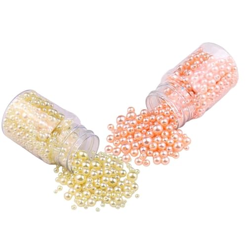 Perlen zum Basteln, runde lose Perlen für Armbänder, Halsketten, Dekoration, 3–8 mm, Hellgelb und Orange, 2 Flaschen, 1040 Stück Perlen zum Basteln, runde lose Perlen für Armbänder, Halsketten, Dekoration, 3–8 mm, Hellgelb und Orange, 2 Flaschen, 1040 Stück von Aoktorkit