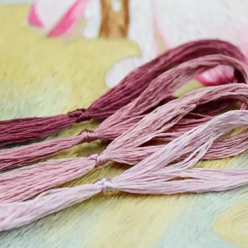Stickgarn, Maulbeerseide, Kreuzstichgarn, Unterglasur, rote Schnur zum Sticken, Nähen, Knoten, 4 Stück von Aoktorkit