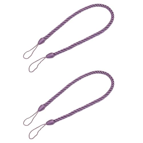 Vorhang-Raffhalter, 59 cm, Polyester, für Vorhänge zu Hause und im Büro, Lila, 2 Stück Vorhang-Raffhalter, 59 cm, Polyester, für Vorhänge zu Hause und im Büro, Lila, 2 Stück von Aoktorkit