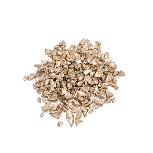 Zerkleinertes Glas, Champagner-Gold, unregelmäßige Metallic-Chips, zerbrochene Glaschips zum Basteln, Glaskies für mikroskopische Landschaftsgestaltung, Dekoration, 1–4 mm, 50 g von Aoktorkit