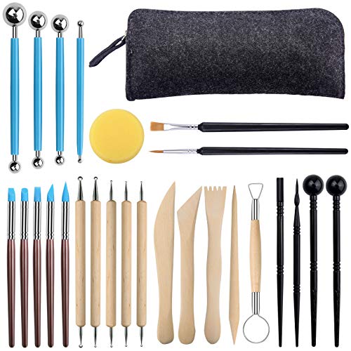 Aokyom Modellierwerkzeug,27 Töpferwerkzeug Modelierwerkzeug für Modeliermasse ton modellierwerkzeug für Steinmalerei, Töpferei, Modellierung, Prägung, Nagelkunst, DIY Aokyom Modellierwerkzeug,27 Töpferwerkzeug Modelierwerkzeug für Modeliermasse ton modellierwerkzeug für Steinmalerei, Töpferei, Modellierung, Prägung, Nagelkunst, DIY von Aokyom