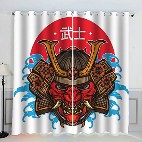 Aolity Blickdichte Gardinen Kinderzimmer Vorhänge Japanischer Stil Samurai Verdunkelungsvorhang Lichtundurchlässige Vorhang mit Ösen 3D Polyester Vorhänge 150 x 166 BxH Aolity Blickdichte Gardinen Kinderzimmer Vorhänge Japanischer Stil Samurai Verdunkelungsvorhang Lichtundurchlässige Vorhang mit Ösen 3D Polyester Vorhänge 150 x 166 BxH von Aolity