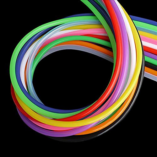 Mdingbao-Silikonschlauch 1 Meter Bunte Flexible Silikonschlauch ID 5mm x 7mm Od. Nahrungsmittelgrad ungiftiger Gummischlauch Weiche Rohrverbinder, Hohe Temperaturbeständigkeit (Color : Black) von Aolity