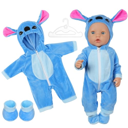 Aolso Kleidung Outfits für Baby Puppen, Babypuppenkleidung für 14–18 Zoll große Puppen, 35–45 cm große Babypuppen, Puppe Zubehör, Neue Puppenkleidungs-Outfits, Geschenke für Mädchen (Stich) von Aolso