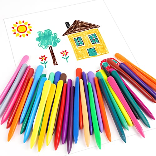 Aolso Kleinkinder Wachsmalstifte, 36 Farben Baby Crayon für Kinder, Sicherheit und Ungiftig Wachsmalstifte, Keine schmutzigen Hände, leicht zu reinigen, Organisches Zeichenstift-Set von Aolso
