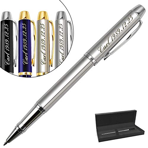 Aolun Kugelschreiber, personalisierbar, mit Gravur des Vornamen oder Wunschtext, personalisiertes Geschenk, schwarzer Tinte, 0,7 mm Stylo à bille noir Aolun Kugelschreiber, personalisierbar, mit Gravur des Vornamen oder Wunschtext, personalisiertes Geschenk, schwarzer Tinte, 0,7 mm Stylo à bille noir von Aolun