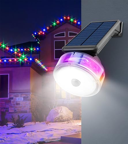 Aolyty LED-Solar-Wandleuchte, bunte Lichterkette für den Außenbereich, Solar-Lichterkette für Bäume, Terrasse, Zaun, Hochzeit, Party von Aolyty