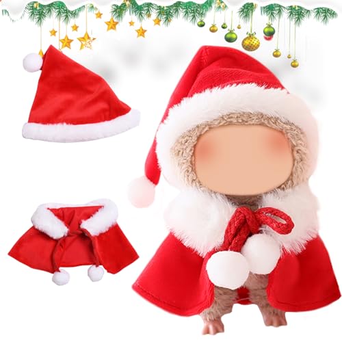 Kleidung für 17cm Puppe, Kuscheltier Kleidung Outfit, Weihnachtskleidung für Puppen, Bekleidung für 17cm Plüsch, enthalten Umhang und Hut, Kleidung für La Puppe, Geschenke für Weihnachtskleidung Kleidung für 17cm Puppe, Kuscheltier Kleidung Outfit, Weihnachtskleidung für Puppen, Bekleidung für 17cm Plüsch, enthalten Umhang und Hut, Kleidung für La Puppe, Geschenke für Weihnachtskleidung von Aomantic Sarl