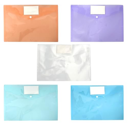 10 Stück Dokumententasche A4 Transparent Morandi, Aktenhülle mit Etikettentasche, Mappe für Dokumente, Durable Schnellhefter und Ordner Zubehör 10 Stück Dokumententasche A4 Transparent Morandi, Aktenhülle mit Etikettentasche, Mappe für Dokumente, Durable Schnellhefter und Ordner Zubehör von Aomhrek