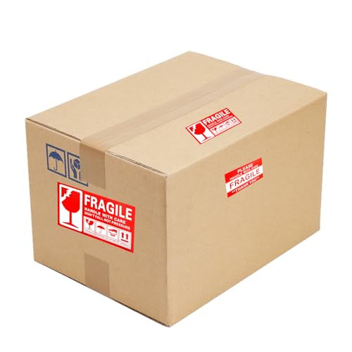 150 Stück Aufkleber Umzugskartons Fragile Warnhinweise, Selbstklebende Fragile Stickers für Verpackung, Rot Weiß Versand Aufkleber für Pakete, Fragile Vorsicht Behandeln mit Sorgfalt Aufkleber 150 Stück Aufkleber Umzugskartons Fragile Warnhinweise, Selbstklebende Fragile Stickers für Verpackung, Rot Weiß Versand Aufkleber für Pakete, Fragile Vorsicht Behandeln mit Sorgfalt Aufkleber von Aomhrek