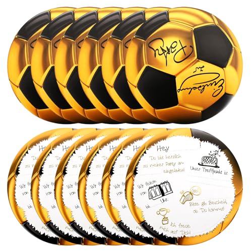 Aomhrek Fußball Party Einladungen 12 Stück Party Einladungen Kinder Fußball Thema Geburtstag Party Einladungen Party Einladungen Runde Geburtstagseinladungen für Jungen Gold Aomhrek Fußball Party Einladungen 12 Stück Party Einladungen Kinder Fußball Thema Geburtstag Party Einladungen Party Einladungen Runde Geburtstagseinladungen für Jungen Gold von Aomhrek
