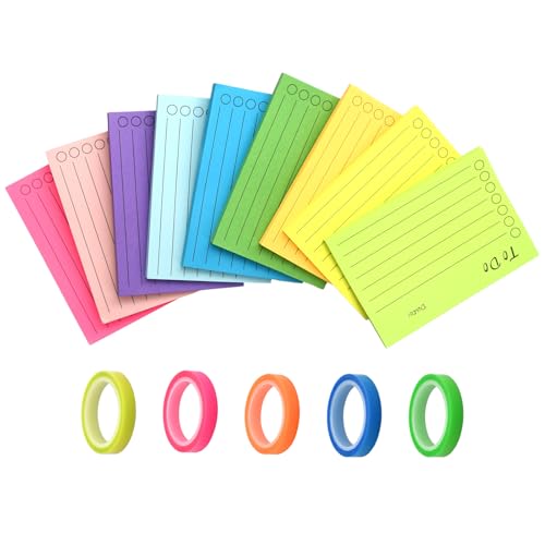 Tragbare Haftnotizen und Klebeband-Set - Post It Notes Haftnotizen enthält 9 bunte Haftnotizblöcke und 5 hochwertige Klebebänder | Unverzichtbare Büroutensilien für mühelose Organisation Tragbare Haftnotizen und Klebeband-Set - Post It Notes Haftnotizen enthält 9 bunte Haftnotizblöcke und 5 hochwertige Klebebänder | Unverzichtbare Büroutensilien für mühelose Organisation von Aomhrek