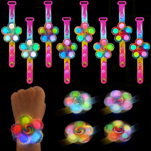AOMIG Leuchtarmband kinder, 8 Stück Leuchtarmbänder Spinner Led Armband Kinder, Blinkende Armbänder in der Dunkelheit, LED Leuchtspielzeug, Party Zubehör Geschenke für Kinder Geburtstag Festival Party AOMIG Leuchtarmband kinder, 8 Stück Leuchtarmbänder Spinner Led Armband Kinder, Blinkende Armbänder in der Dunkelheit, LED Leuchtspielzeug, Party Zubehör Geschenke für Kinder Geburtstag Festival Party von Aomig