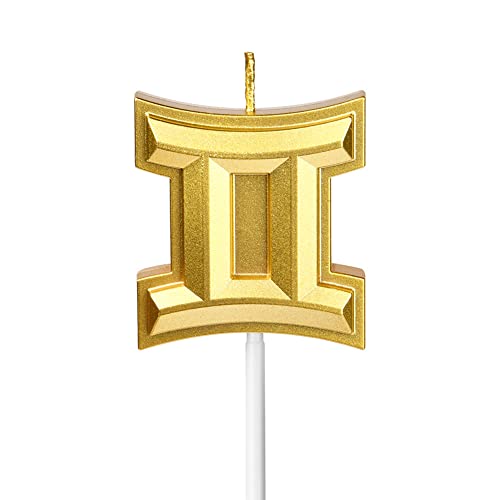 Aomig Konstellation Geburtstagskerzen, Gold Geburtstagskerze für Kinder Erwachsene, 3D Dekorative Geburtstagskerzen für Torte, Kerzen Kuchendeko Mädchen für Geburtstag Jahrestag Partys(Zwillinge) von Aomig