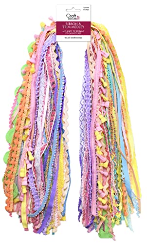 Bänder zum Basteln, Wickelband, Stoffband, Haarbänder für Mädchen, Bastelband, dekoratives Band, Stoffbordüre, Schleifenherstellung, Zubehör, Schleifenband, Nähen, sortiert, 45,7 m (1 Stück) von AoneFun