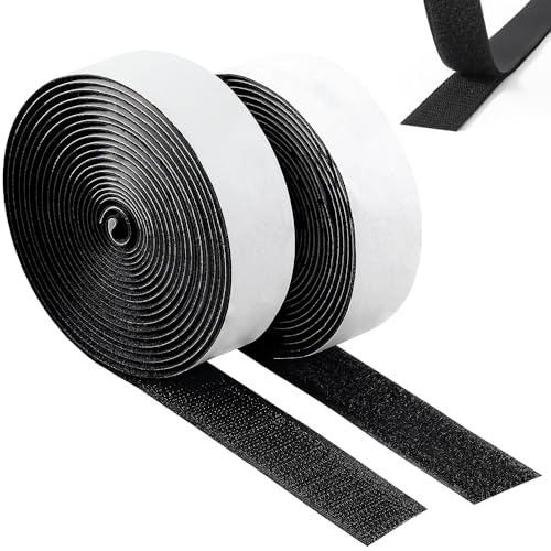 Aongray Klettband, 2 cm x 5 m, selbstklebendes Klebeband, doppelseitig, stark klebend, für Bilderrahmen, Türvorhang Aongray Klettband, 2 cm x 5 m, selbstklebendes Klebeband, doppelseitig, stark klebend, für Bilderrahmen, Türvorhang von Aongray