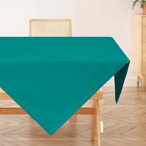 AooHome Tischdecke Abwaschbar, Blaugrün Tischdecken 100x100cm Leinen-Optik Tischtuch aus Polyester Wasserabweisend mit Lotuseffekt, Dauerhaft Kratzfest für Wohnzimmer, Esszimmer, Balkon, Garten AooHome Tischdecke Abwaschbar, Blaugrün Tischdecken 100x100cm Leinen-Optik Tischtuch aus Polyester Wasserabweisend mit Lotuseffekt, Dauerhaft Kratzfest für Wohnzimmer, Esszimmer, Balkon, Garten von AooHome
