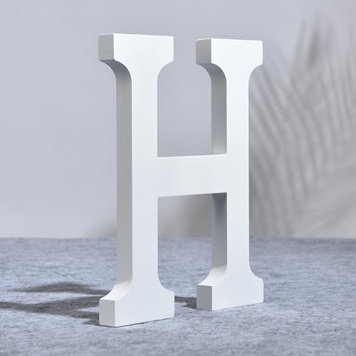 AOOLADA 20,3 cm Holzbuchstabe H für Wanddekoration, große weiße Holz-Buchstaben für DIY Handwerk und Hochzeit Geburtstag Party Dekoration, bemalbare stehende Alphabet-Buchstaben AOOLADA 20,3 cm Holzbuchstabe H für Wanddekoration, große weiße Holz-Buchstaben für DIY Handwerk und Hochzeit Geburtstag Party Dekoration, bemalbare stehende Alphabet-Buchstaben von Aoolada