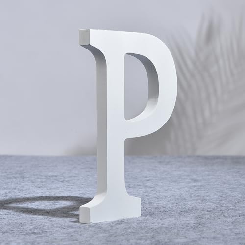 AOOLADA 20,3 cm Holzbuchstabe P für Wanddekoration, große weiße Holz-Buchstaben für DIY Handwerk und Hochzeit Geburtstag Party Dekoration, bemalbare stehende Alphabet-Buchstaben AOOLADA 20,3 cm Holzbuchstabe P für Wanddekoration, große weiße Holz-Buchstaben für DIY Handwerk und Hochzeit Geburtstag Party Dekoration, bemalbare stehende Alphabet-Buchstaben von Aoolada