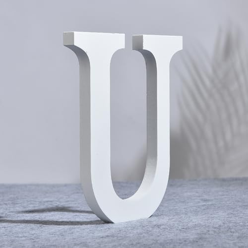AOOLADA 20,3 cm Holzbuchstabe U für Wanddekoration, große weiße Holz-Buchstaben für DIY Handwerk und Hochzeit Geburtstag Party Dekoration, bemalbare stehende Alphabet-Buchstaben AOOLADA 20,3 cm Holzbuchstabe U für Wanddekoration, große weiße Holz-Buchstaben für DIY Handwerk und Hochzeit Geburtstag Party Dekoration, bemalbare stehende Alphabet-Buchstaben von Aoolada