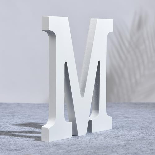 AOOLADA 25,4 cm Holzbuchstabe M für Wanddekoration, große weiße Holz-Buchstaben für DIY Handwerk und Hochzeit Geburtstag Party Dekoration, bemalbare stehende Alphabet-Buchstaben AOOLADA 25,4 cm Holzbuchstabe M für Wanddekoration, große weiße Holz-Buchstaben für DIY Handwerk und Hochzeit Geburtstag Party Dekoration, bemalbare stehende Alphabet-Buchstaben von Aoolada