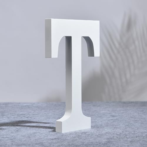 AOOLADA 25,4 cm Holzbuchstabe T für Wanddekoration, große weiße Holz-Buchstaben für DIY Handwerk und Hochzeit Geburtstag Party Dekoration, bemalbare stehende Alphabet-Buchstaben AOOLADA 25,4 cm Holzbuchstabe T für Wanddekoration, große weiße Holz-Buchstaben für DIY Handwerk und Hochzeit Geburtstag Party Dekoration, bemalbare stehende Alphabet-Buchstaben von Aoolada