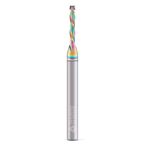 Aoranto CL23319 CNC-Fräser-Bits, 0,3 cm (1/8 Zoll), Up&Down-Kompressionsspirale, 0,64 cm Schaft, Industriequalität, extra lange Lebensdauer, Vollhartmetall-Schaftfräser für von Aoranto