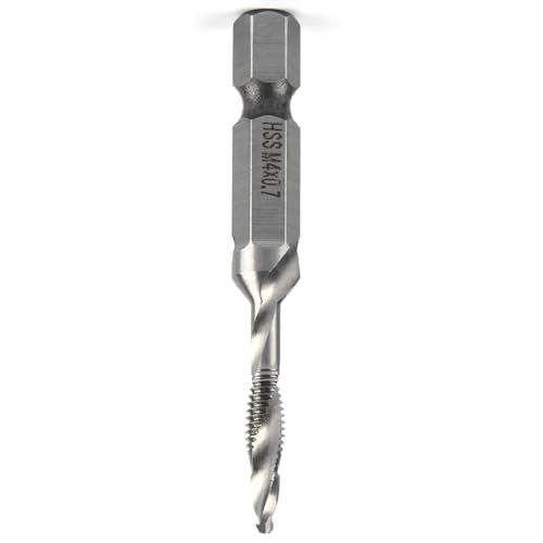 M4-Taper-Bohrer-Bit-Set, Hex Shank-Bohr- und -hahnbits für Weiche Metalle mit Mittelpunkt, Einstufige Verarbeitung, Hochgeschwindigkeitsstahl, 3,3 Mm Bohrdurchmesser X 54 Mm M4-Taper-Bohrer-Bit-Set, Hex Shank-Bohr- und -hahnbits für Weiche Metalle mit Mittelpunkt, Einstufige Verarbeitung, Hochgeschwindigkeitsstahl, 3,3 Mm Bohrdurchmesser X 54 Mm von Aoresac